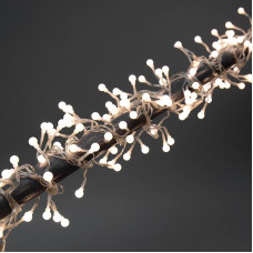 Гирлянда Мишура LED 3 м прозрачный ПВХ, 288 диодов, цвет ТЕПЛЫЙ БЕЛЫЙ