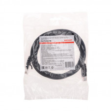 Патч-корд U/UTP, CAT 5e, RJ45-RJ45, 26AWG, LSZH, черный, 2м REXANT