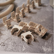 Крепеж-клипса для монтажного пистолета Ø 20 мм, серая (100 шт/уп) REXANT