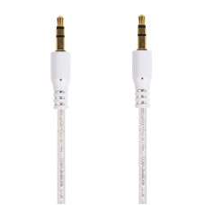 Аудиокабель AUX 3,5мм, 1м, белый, гелевый REXANT