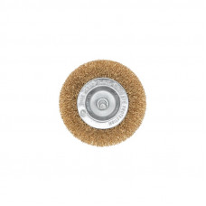 Щетка дисковая для дрели, витая латунированная проволока, 75мм KRANZ