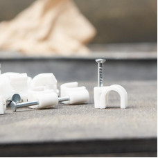 Крепеж кабеля круглый 6мм, белый (50 шт/уп) REXANT