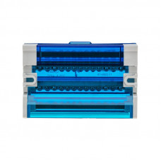 Шина на DIN-рейку в корпусе (кросс-модуль) 4х15 REXANT