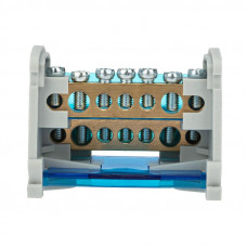 Шина на DIN-рейку в корпусе (кросс-модуль) 2х7 REXANT