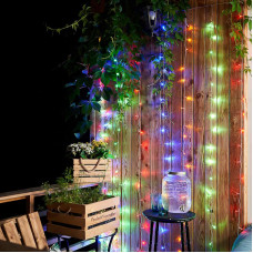 Гирлянда Светодиодный Дождь 3х2 м, свечение с динамикой, прозрачный провод, 230 В, диоды мультиколор
