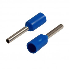 Наконечник штыревой втулочный изолированный F-8 мм 0.75 мм² (НШВи 0.75-8) синий REXANT