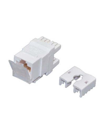 Модуль Keystone Jack RJ-45(8P8C), UTP неэкранированный, CAT 6, тип 180 градусов, с пылезащитной шторкой, белый REXANT PRO