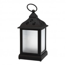 Декоративный фонарь 11х11х22,5 см, черный корпус, теплый белый цвет свечения с эффектом мерцания NEON-NIGHT