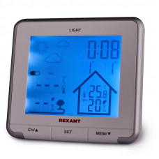 Метеостанция S637B с ЖК-экраном и беспроводным датчиком REXANT
