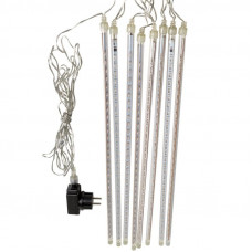 Гирлянда Тающие сосульки светодиодная, 8шт х 50см, шаг 50см, 230 В (с трансформатором) белые светодиоды