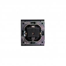 Розетка STRONG 1-ая с/з с/у, со шторками и крышкой 16А антрацит KRANZ