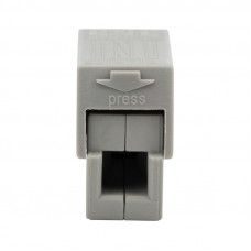 Строительно-монтажная клемма СМК 224-112 для светильника на 2 проводника 1.0-2.5/0.5-2.5 мм², белая (5 шт./уп.) REXANT