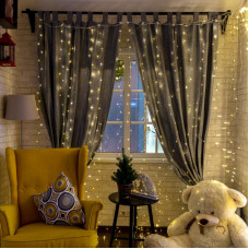 Гирлянда Светодиодный дождь из росы 6х3 м, теплый белый, USB + пульт управления NEON-NIGHT