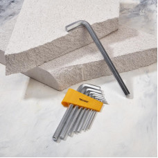 Набор ключей имбусовых HEX KRANZ 2,0-12 мм, CrV, 9 шт., удлиненные