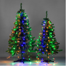 Елочная гирлянда с кольцом, 7 нитей по 1,5 метра, цвет диодов мультиколор, не соединяется