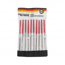 Набор надфилей алмазных 140х70х3мм, 10 шт. KRANZ