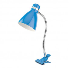 Светильник настольный Моби REXANT  на металлической стойке с зажимом-прищепкой, с цоколем Е27, 60 Вт, цвет летнее небо