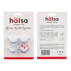 Накладки-протекторы для мебели круглые прозрачные 43x43x24мм (4 шт/уп) HALSA