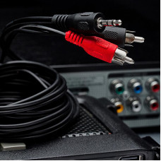 Шнур Стерео 3,5мм - 2 RCA, 3м REXANT