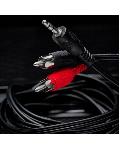 Шнур Стерео 3,5мм - 2 RCA, 5м REXANT