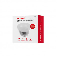 Весы настольные электронные, кухонные с чашей до 5 кг  REXANT