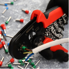 Кримпер HT-10-6 для обжима штыревых наконечников 0,08-10,0мм² с регулятором прижимного усилия REXANT