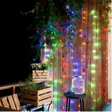 Гирлянда Светодиодный Дождь 2x3 м, свечение с динамикой, прозрачный провод, 230 В, диоды Мультиколор