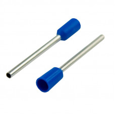 Наконечник штыревой втулочный изолированный F-18 мм 0.75 мм² (НШВи 0.75-18) синий REXANT