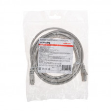 Патч-корд F/UTP, CAT 5e, RJ45-RJ45, 26AWG, LSZH, серый, 3м REXANT