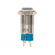 Кнопка антивандальная Ø12 12В(LED) Б/Фикс (4с) OFF-(ON) красная (A-12-C2) REXANT