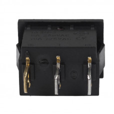 Выключатель клавишный 24V 15А (3с) ON-OFF красный с подсветкой  Mini  REXANT