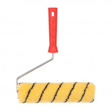 Валик полиакрил желтый с черной полосой, ворс 11 мм, ширина ролика 240 мм, бюгель 6 мм, Ø 42 мм REXANT