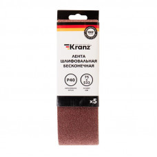 Лента шлифовальная бесконечная, 75х533мм, P40 (5 шт/уп) KRANZ