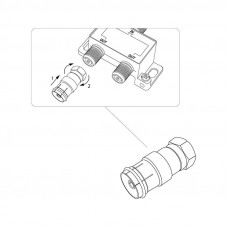 Переходник антенный, (гнездо TV - штекер F), 1 шт. REXANT