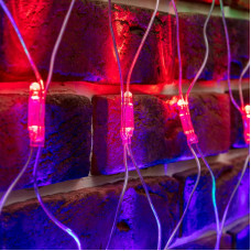 Гирлянда светодиодная Сеть треугольная 1,5х2х2м 136 LED МУЛЬТИ прозрачный ПВХ IP65 свечение с динамикой 230В контроллер в комплекте NEON-NIGHT