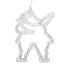 Фигура светодиодная Санта Клаус на присоске с подвесом, цвет белый