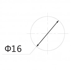 Индикатор Ø16  220V  желтый  (RWE-510)  REXANT