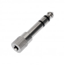 Переходник 6,3мм стерео штекер - 3.5мм стерео гнездо, металл REXANT