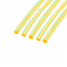 Трубка термоусаживаемая ТУТ нг 6,0/3,0мм, желто-зеленая, упаковка 50 шт. по 1м REXANT