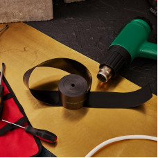 Термоусаживаемая лента с клеевым слоем 50х0,8 мм, черная, ролик 5м, ТЛ-0,8 REXANT