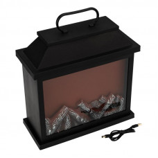 Светодиодный камин Авангард с эффектом живого огня 30х13х30 см, батарейки 3хС (не в комплекте) или от USB (в комплекте)