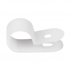 Скоба под винт 12мм, белая (50 шт/уп) REXANT