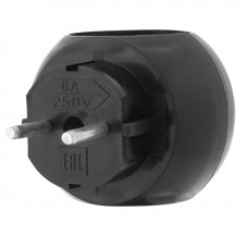 Тройник электрический «Шар» 6А б/з черный 220 В REXANT