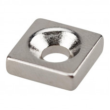 Неодимовый магнитный прямоугольник 10х10х3мм, с зенковкой 6х3,5мм (3 шт/уп) REXANT