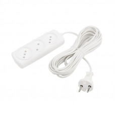 Удлинитель STANDARD 3 гнезда, 7м, 2х0,75мм², б/з, белый PROconnect