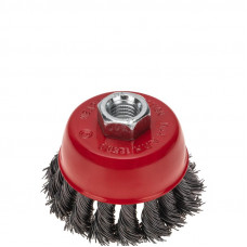 Щетка чашечная для УШМ, крученая стальная проволока, 75мм, М14 KRANZ
