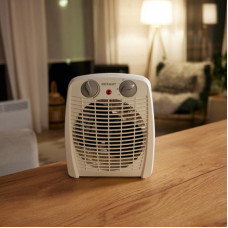 Тепловентилятор электрический настольный 2кВт со спиральным нагревательным элементом, белый REXANT