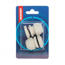 Кабельный ввод PG-16 (10-14мм) серый, комплект (2 шт/уп) REXANT