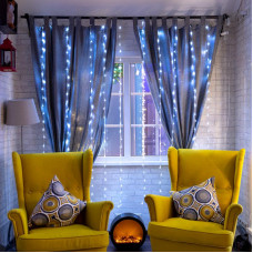 Гирлянда Светодиодный Дождь 3х2 м, эффект водопада, прозрачный провод, 230 В, диоды белые, 240 LED