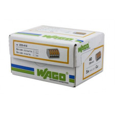 222-415 Универсальная клемма, 5-проводная, серая (0,08-2,5/4 мм²) (40 шт/уп) WAGO